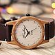 Wooden watches, women's watches, beech, 02I3530BB, Watches, Chernovtsy,  Фото №1
