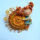 Brooch 'Girl and the Sun'. Brooches. ETNOMIR (ethnomir). My Livemaster. Фото №6