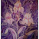 Batik 'Irises' panel, painting Irises, Batik flowers, Abstract. Pictures. jakovishina. My Livemaster. Фото №4