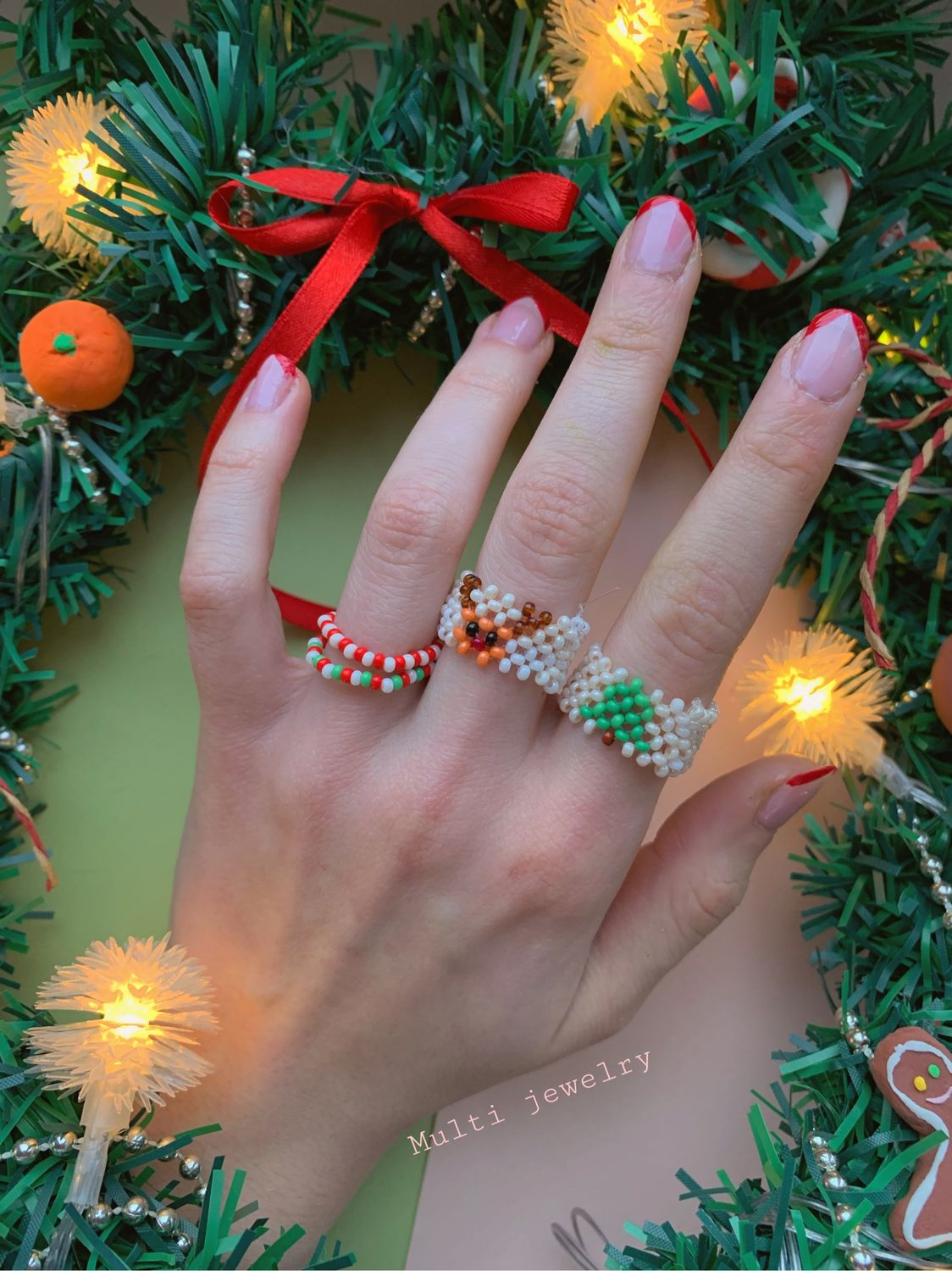 Рождественские сахарные кольца