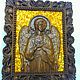 Ангел в резной раме с янтарём.#2, Иконы, Калининград,  Фото №1