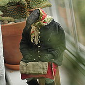 Куклы и игрушки handmade. Livemaster - original item interior doll: An old lady with a cane.. Handmade.