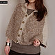 Knitted ponchos for women 'Sand and grass' beige, Ponchos, Yerevan,  Фото №1