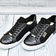 Sneakers made of genuine crocodile leather and suede, handmade, Training shoes, St. Petersburg,  Фото №1