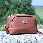 Сумки и аксессуары handmade. Livemaster - original item Men`s travel bag made of genuine leather Aviator 