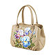 Medium women's bag ' Irises in bloom'. Classic Bag. Pelle Volare. My Livemaster. Фото №5