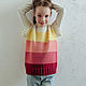 Жилет для девочки в стиле колорблок. Жилет. VA kids knitwear. Ярмарка Мастеров.  Фото №6