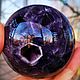  аметист шевронный Пион, 7.4 см, натуральные камни. Шар. Amulet-Stone (AS). Интернет-магазин Ярмарка Мастеров.  Фото №2