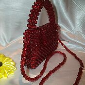 Сумки и аксессуары handmade. Livemaster - original item clutches: A bag made of Maroon beads. Handmade.