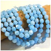 Материалы для творчества handmade. Livemaster - original item Quartz 10 mm color aquamarine beads with cut. pcs. Handmade.
