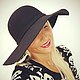 Теплая шляпа с полями "Black". Шляпы. ZHAKI HATS. Ярмарка Мастеров.  Фото №4