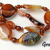 Украшения handmade. Livemaster - original item Red agate necklace. Handmade.