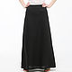 Long skirt made of 100% black linen. Skirts. etnoart. My Livemaster. Фото №4