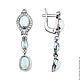 Серьги. Серебро с опалами. (KU&KU). Серьги классические. KU&KU Jewelry (Ку-энд-Ку) (ku-and-ku). Интернет-магазин Ярмарка Мастеров.  Фото №2