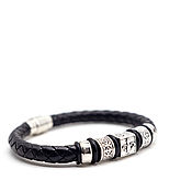 Украшения handmade. Livemaster - original item Men`s braided leather bracelet 