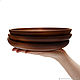 Набор деревянных тарелок из кедра 3 шт. 19,5 см.TN38. Тарелки. ART OF SIBERIA. Интернет-магазин Ярмарка Мастеров.  Фото №2