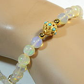 Украшения handmade. Livemaster - original item Opal bracelet, natural stone.. Handmade.