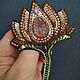 Брошь ЛОТОС. Брошь-булавка. SEMANTIC BROOCH. Ярмарка Мастеров.  Фото №4