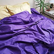 Для дома и интерьера handmade. Livemaster - original item Bed linen made of sateen Violet/Gold. Handmade.