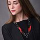 Длинное колье-бусы "Red & Black", lampwork, гематит. Бусы. Маковая Фея...ღ☼. Интернет-магазин Ярмарка Мастеров.  Фото №2