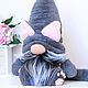 Заказать Гном Серый кот. Cute Gnome. Ярмарка Мастеров. . Мягкие игрушки Фото №3