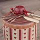 Набор баночек для специй "Rustic red"  дерево декупаж. Банки. Nostalgie decor (Любовь). Ярмарка Мастеров.  Фото №4