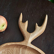 Посуда handmade. Livemaster - original item Oak board with horns. Handmade.