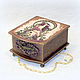 Mini dresser for jewelry, 'Girl Art Nouveau'. Box. decoupage history. Online shopping on My Livemaster.  Фото №2