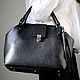 Bag L genuine leather black art. Four hundred eighty four, Valise, Moscow,  Фото №1