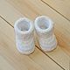 Knitted shoes Booties boots plush for baby, white. Babys bootees. Natalia Derina - Knitted Shoes (denatal). My Livemaster. Фото №4