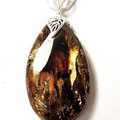 Украшения handmade. Livemaster - original item Large pendant made of natural amber with inclusions.. Handmade.