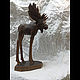Лось скульптура из дерева сукупира. Скульптуры. Константин Дурнев (chiasmodon). Ярмарка Мастеров.  Фото №6
