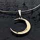 Серебряная подвеска с позолотой "Золотой полумесяц". Подвеска. DUN DESIGN. Ярмарка Мастеров.  Фото №5