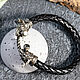 Bracelet 'Faithful Bull Terrier' nickel silver, Braided bracelet, Krasnodar,  Фото №1
