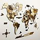 Карта мира из дерева на стену, интерьерная 100х60см Русский яз. Карты мира. Woodpecker Craft. Ярмарка Мастеров.  Фото №4