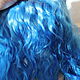 Mohair tress (blue) (Hair for dolls). Doll hair. Hair and everything for dolls. My Livemaster. Фото №4