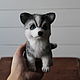 Husky dog symbol of the year toy made of wool. Felted Toy. ToysMari (handmademari). Ярмарка Мастеров.  Фото №4