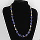 Pearl beads with lapis lazuli 'Elegy'. Necklace. Magic box. My Livemaster. Фото №5