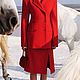 Бархат Tom Ford. Цвет Lava Red. Ткани. Mariteks  Итальянские  ткани. Интернет-магазин Ярмарка Мастеров.  Фото №2