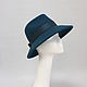 Order Fedora Women's Hat. Color: sea wave. Exclusive HATS. LANA ANISIMOVA.. Livemaster. . Hats1 Фото №3