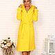 Waffle robe with hood yellow, Robes, Moscow,  Фото №1