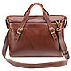Leather business bag 'Franklin '(brown). Men\'s bag. Russian leather Guild. My Livemaster. Фото №5