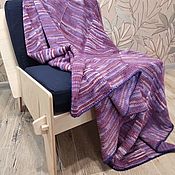 Для дома и интерьера handmade. Livemaster - original item Knitted blanket for chair Plaid bedspread Lilac Rhapsody 182. Handmade.