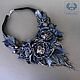 Necklace made of leather 'Blueberry sorbet'. Necklace. Tatyana's day (tataday). My Livemaster. Фото №4