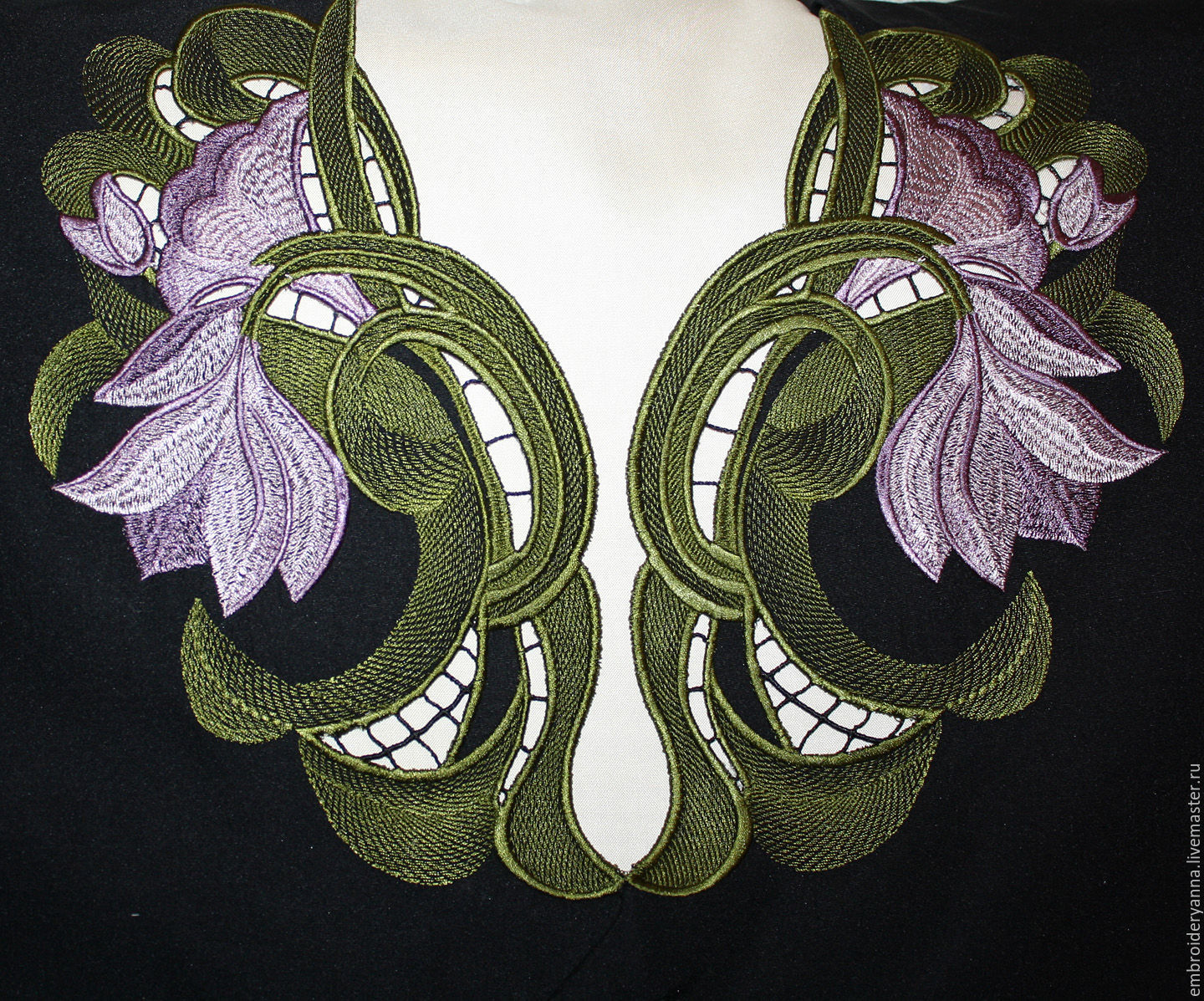 Design for machine tcnuh floral neckline richelieu border Design for machine tcnuh floral neckline richelieu border