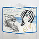 Вышитая с вашим ФИО обложка на паспорт =Дама у моря= Подарок любимой, Именные сувениры, Москва,  Фото №1