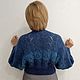 Кардиган Blue вязаный ажурный кашемир меринос. Кардиганы. Bolero. Ярмарка Мастеров.  Фото №4