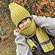 ШАПКА двойная вязаная НОРИС family look. Шапки. Вязаный кэжуал  UNIC Ирина. Ярмарка Мастеров.  Фото №8