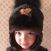 Детская коричневая мутоновая шуба 32 размера с капюшоном