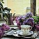 Tea and coffee pair with forget-me-nots, Vintage kitchen utensils, St. Petersburg,  Фото №1